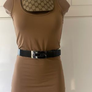 Authentic Black Leather Single G Gucci Belt!